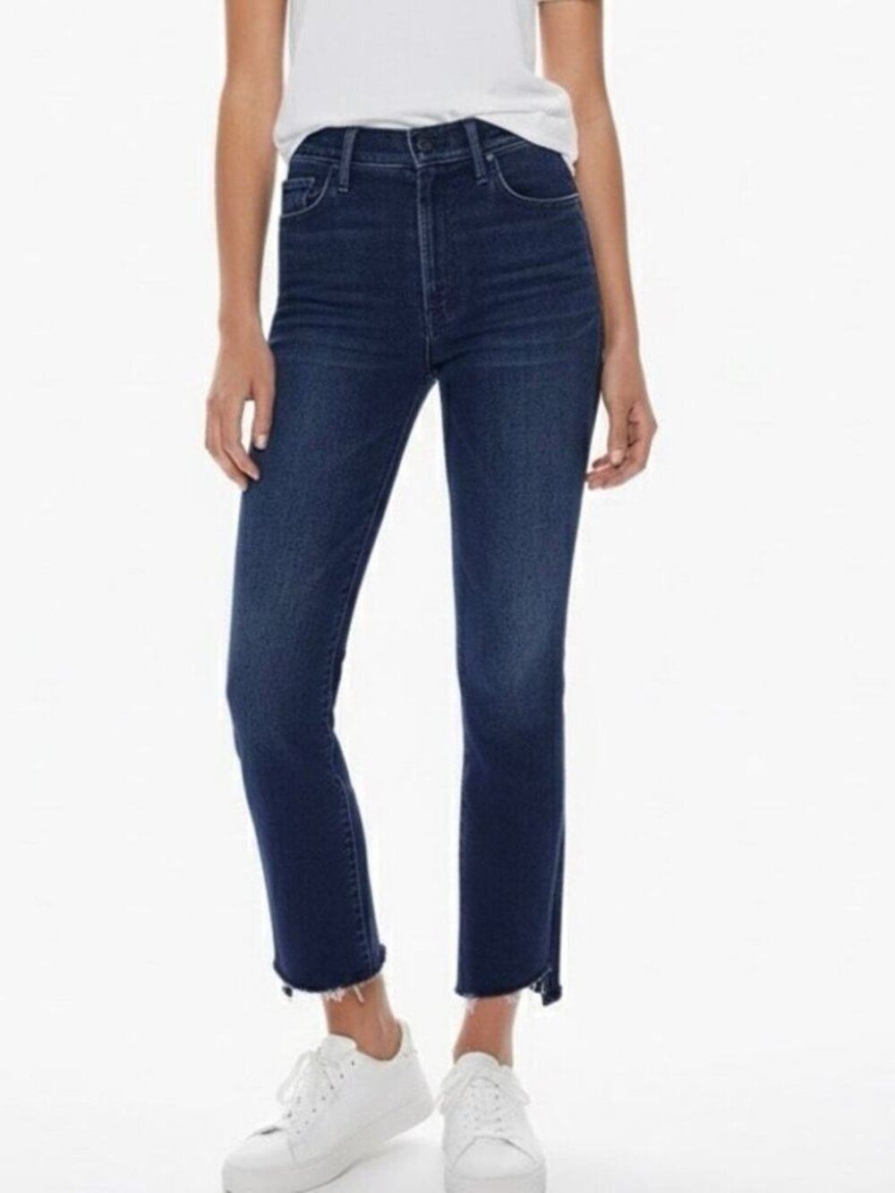 Mother the Insider Crop Step Fray Jeans in Movin On Up Size 27